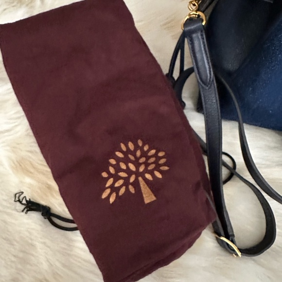 Authentic MULBERRY IRIS Bag in blue denim and leather trim SMALL plus key ring - Picture 12 of 16